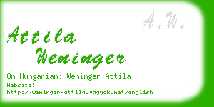 attila weninger business card